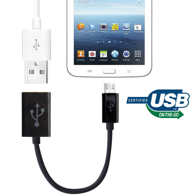 Cable adaptador USB OTG a Micro USB 5 Pines Galaxy Tab 3 (7.0 / 8.0