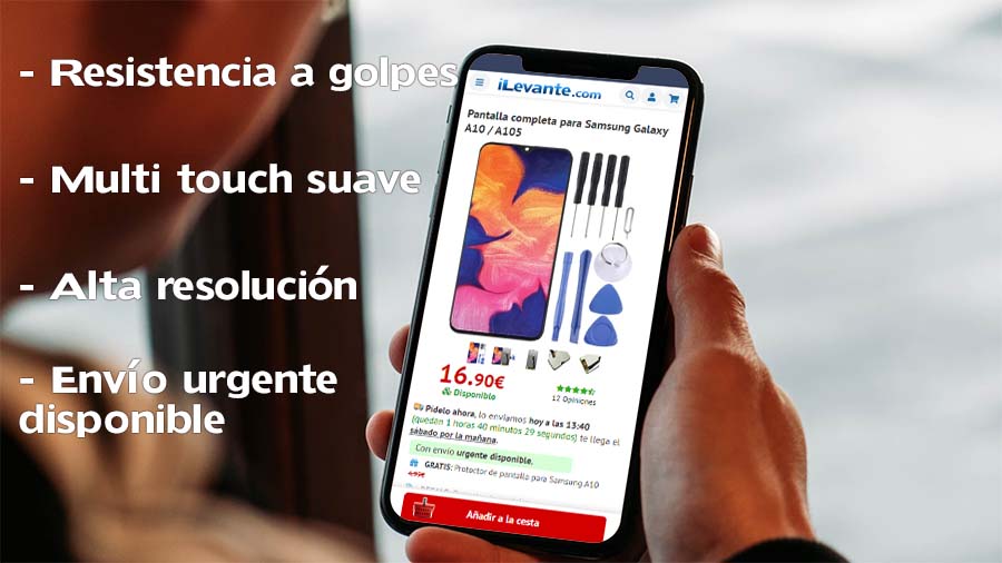 Resistencia a golpes del iPhone 11, informacin de envo gratis. Captura de pantalla de la tienda ilevante