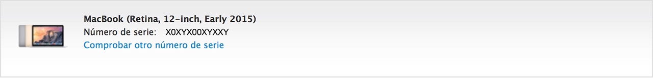informacion de numero de serie en apple